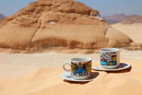 Trip to desert Stock Photos