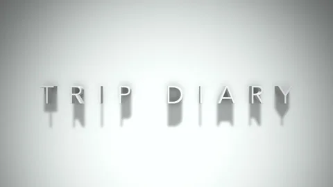 Trip diary 3D title animation with shadows on a white background Vídeos de archivo 297514582