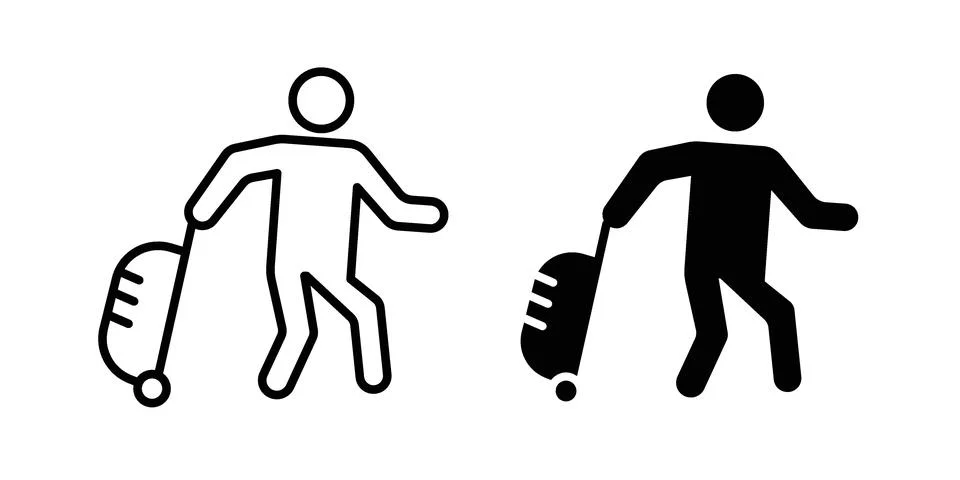 Trip icon set modern line and solid style collection. Stock Illustration