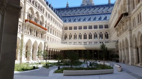 Trip inside the parliament in vienna Stock Footage 138982017