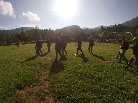 Trip up the mountain Stock Footage 245475388