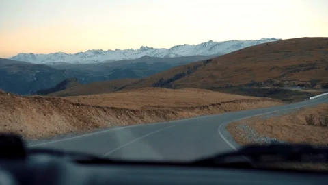 A trip on Mountain Ranges road Stock Footage 98450975
