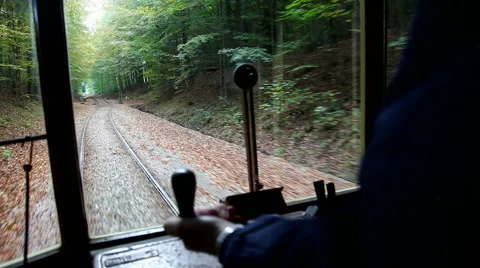 A trip with the old trolley car Stock Footage 42671869