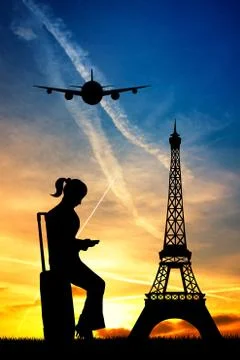 Trip in Paris Illustrazione stock