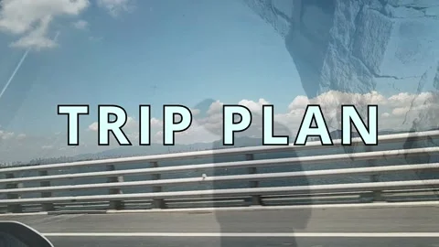 Trip Plan Text Reveal  Rural  Young Solo Traveler With Backpack Giant Shadow Stock Footage 311846356