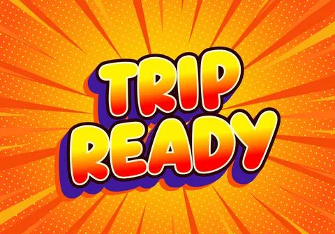 Trip ready comic travel background Stock Illustration