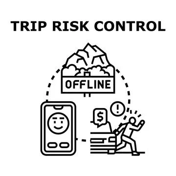 Trip risk control planning and travel safety management Stock Illustration