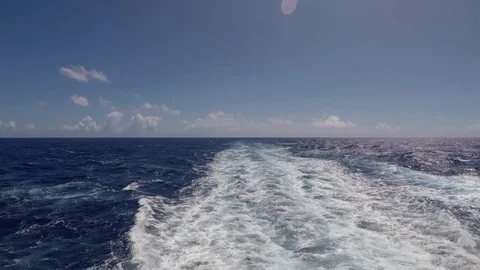 Trip in thr Atlantic Ocean on container vessel Stock Footage 102772072