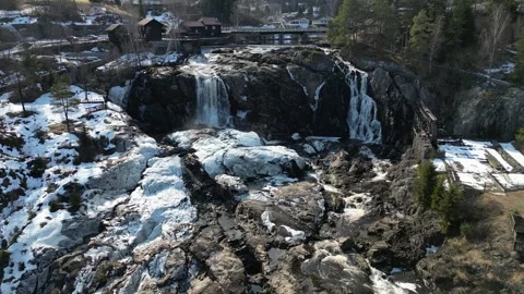 Trip a waterfall Stock Footage 306847878