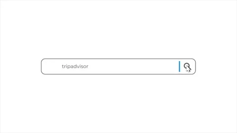 Tripadvisor in search animation. Internet browser searching Stock Footage 242170864
