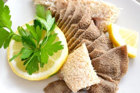Tripe with lemon Stock Photos