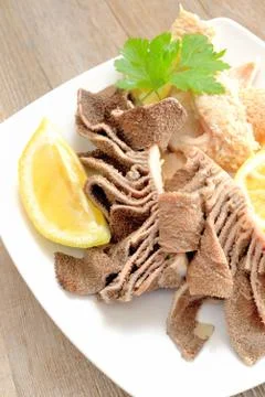 Tripe with lemon Stock Photos