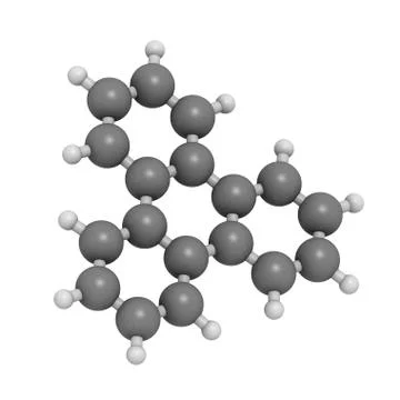 Triphenylene hydrocarbon molecule Stock Illustration