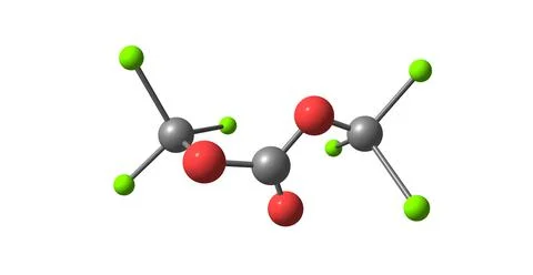 Triphosgene molecular structure isolated on white Stock Illustration