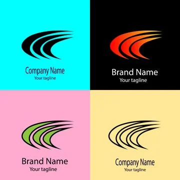 Triple Arc Ascent logo design Stock Illustration