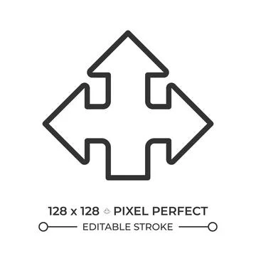 Triple arrow linear icon イラスト素材