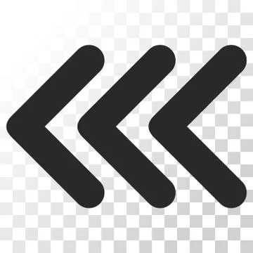 Triple Arrowhead Left Vector Icon Illustrazione stock