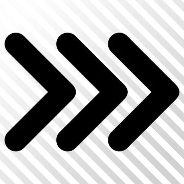 Triple Arrowhead Right Vector Icon Stock Illustration