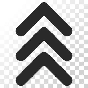 Triple Arrowhead Up Vector Icon Stock Illustration