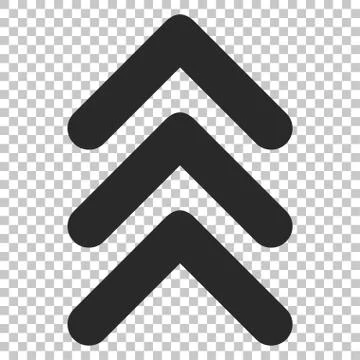 Triple Arrowhead Up Vector Icon Stock Illustration