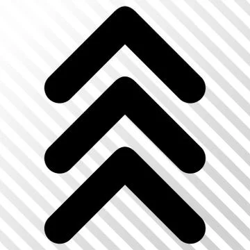Triple Arrowhead Up Vector Icon Stock Illustration