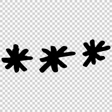 Triple asterisk star Illustrazione stock