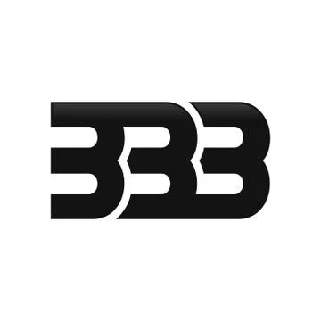 Triple B or 3 Initials Lettermark Symbol Logo Design Stock Illustration