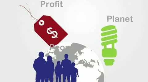 Triple bottom line Video stock 12394796