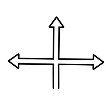 Triple branching arrow icon design. Illustrazione stock