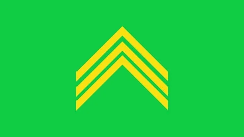 Triple chevron arrows lighting up upward on green screen 스톡 동영상 348305573