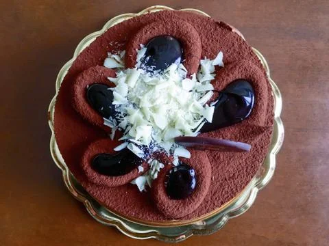Triple chocolate cake Stock Photos