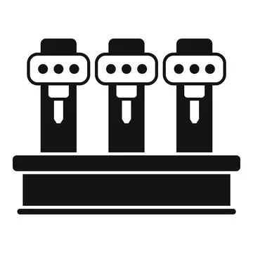 Triple drill machine icon simple vector. Equipment manufacture Stock Illustration