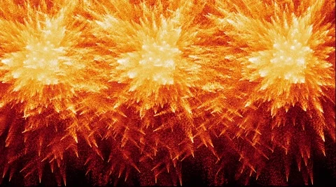 Triple Fire Explosion Stock Footage 59766744