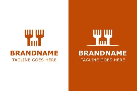 Triple Fork Castle Modern Logo, symbolizing strength, heritage, and lasting.. Stock Illustration