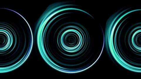 Triple green rings flare pattern Stock Illustration