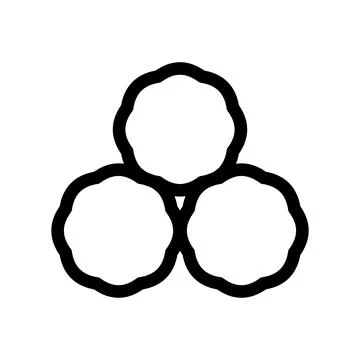 Triple interlocking circles logo symbol for corporate branding identity Illustrazione stock
