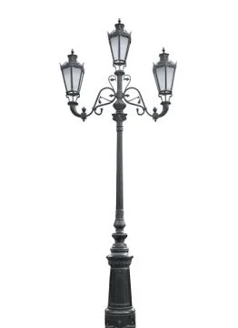 Triple lamppost Stock Photos