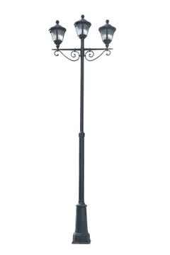 Triple lamppost Stock Photos