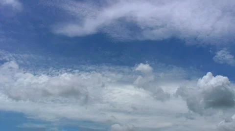 Triple-layer cloud timelapse Stock Footage 722830