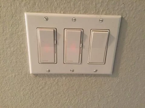 Triple Light Switch Stock Photos