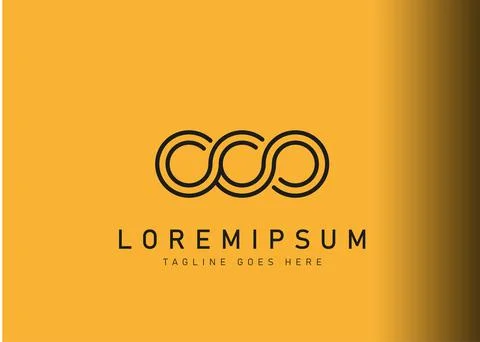 Triple loop logo design. Vector illustration of three infinity circles. Moder Stock Illustration