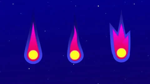 Triple Meteor Descent Stock Footage 335630279