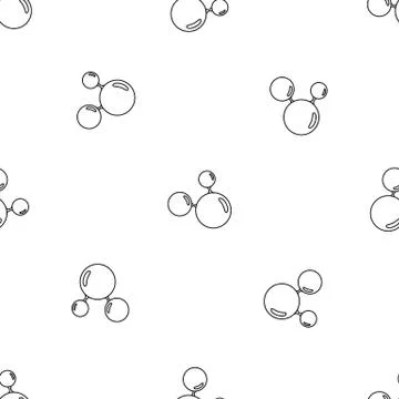Triple molecule pattern seamless Stock Illustration