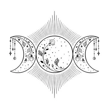Triple moon Stock Illustration