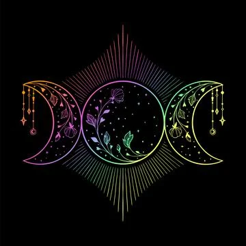 Triple moon Stock Illustration