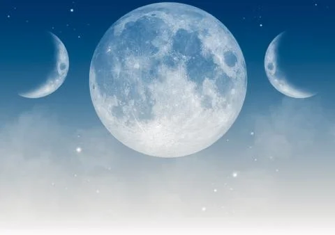 Triple Moon Wallpaper Stock Illustration