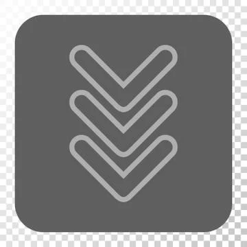 Triple Pointer Down Rounded Square Button イラスト素材
