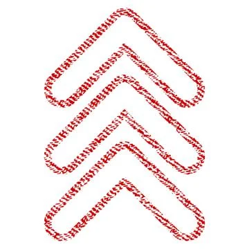 Triple Pointer Up Fabric Textured Icon Stock Illustration