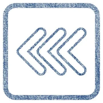 Triple Pointer Left Fabric Textured Icon Stock Illustration