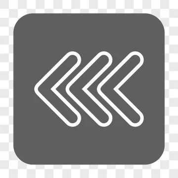Triple Pointer Left Rounded Square Button イラスト素材